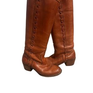 Dexter Women's Brown Leather Over the Knee Boots Vintage 70’s and 80’s